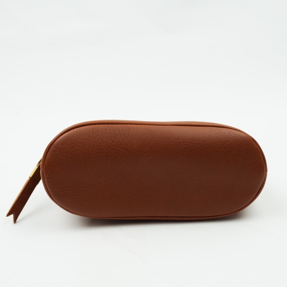 New MADEWELL The Makeup Pouch MONOGRAMMED NOB in English Saddle Leather - Picture 6 of 6